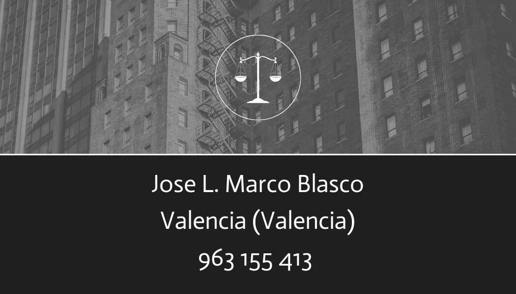abogado Jose L Marco Blasco en Valencia