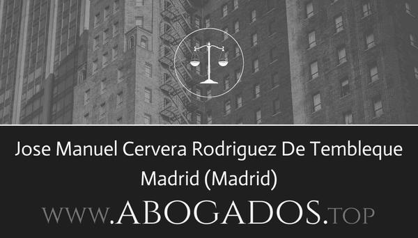 abogado Jose Manuel Cervera Rodriguez De Tembleque en Madrid