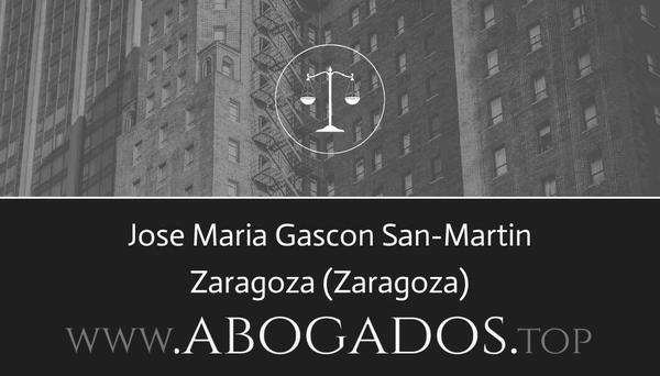 abogado Jose Maria Gascon San-Martin en Zaragoza