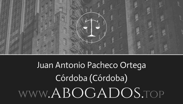 abogado Juan Antonio Pacheco Ortega en Córdoba