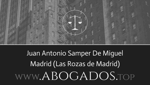 abogado Juan Antonio Samper De Miguel en Las Rozas de Madrid