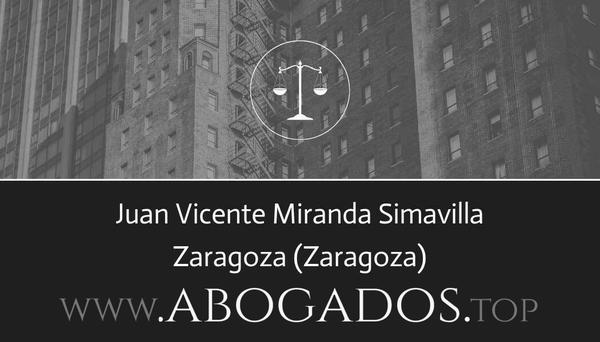 abogado Juan Vicente Miranda Simavilla en Zaragoza