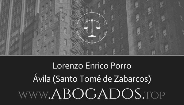 abogado Lorenzo Enrico Porro en Santo Tomé de Zabarcos