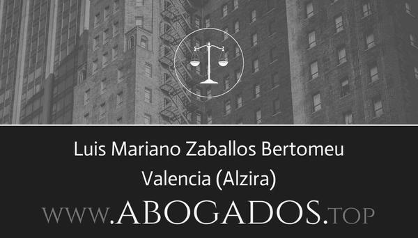 abogado Luis Mariano Zaballos Bertomeu en Alzira