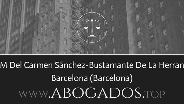 abogado M Del Carmen Sánchez-Bustamante De La Herran en Barcelona