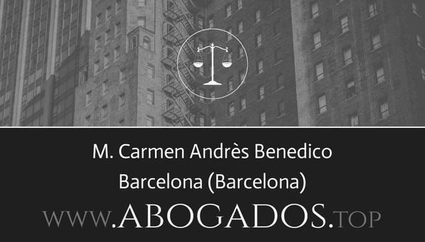 abogado M Carmen Andrès Benedico en Barcelona