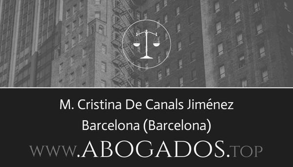 abogado M Cristina De Canals Jiménez en Barcelona