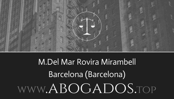 abogado MDel Mar Rovira Mirambell en Barcelona