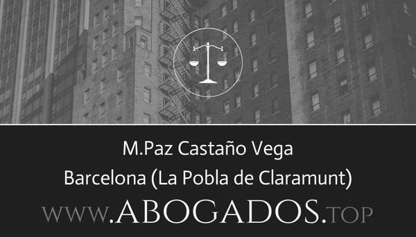 abogado MPaz Castaño Vega en La Pobla de Claramunt