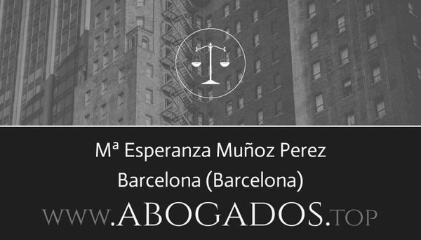 abogado Mª Esperanza Muñoz Perez en Barcelona