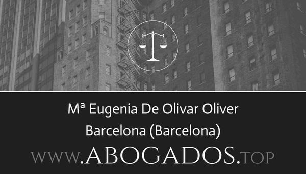 abogado Mª Eugenia De Olivar Oliver en Barcelona