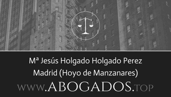 abogado Mª Jesús Holgado Holgado Perez en Hoyo de Manzanares