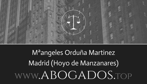 abogado Mªangeles Orduña Martinez en Hoyo de Manzanares