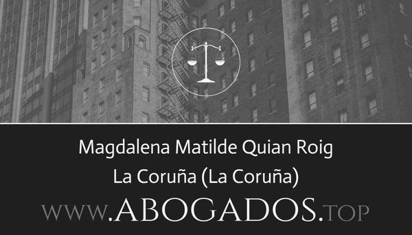 abogado Magdalena Matilde Quian Roig en La Coruña