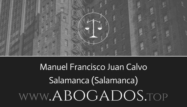 abogado Manuel Francisco Juan Calvo en Salamanca