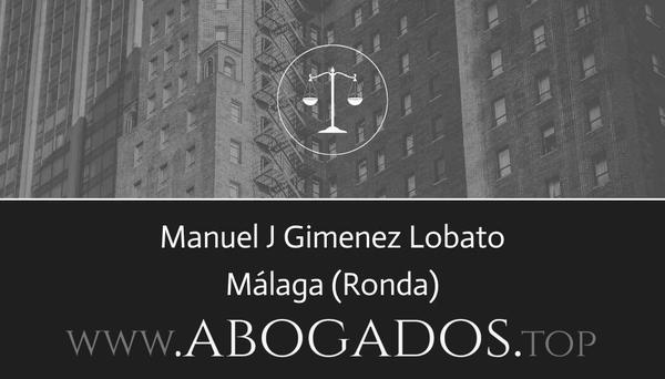 abogado Manuel J Gimenez Lobato en Ronda