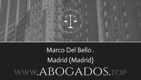 abogado Marco Del Bello en Madrid