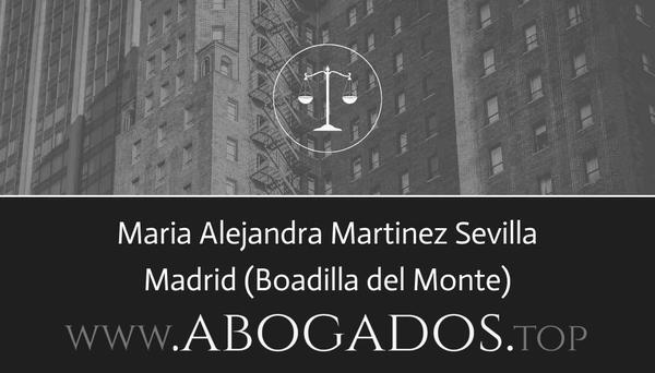 abogado Maria Alejandra Martinez Sevilla en Boadilla del Monte