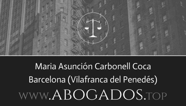 abogado Maria Asunción Carbonell Coca en Vilafranca del Penedés