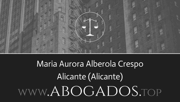 abogado Maria Aurora Alberola Crespo en Alicante