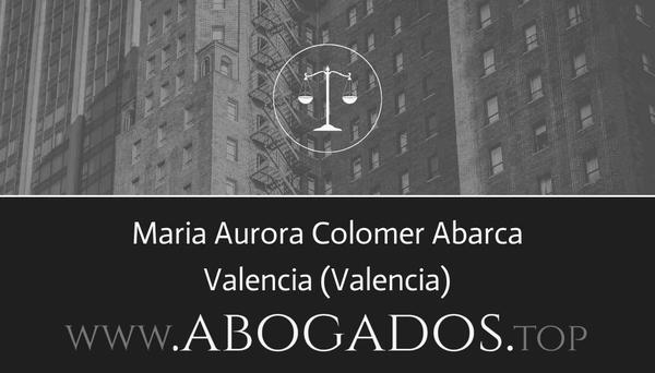 abogado Maria Aurora Colomer Abarca en Valencia