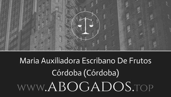 abogado Maria Auxiliadora Escribano De Frutos en Córdoba