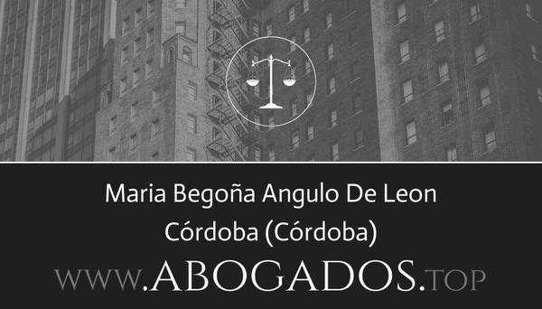 abogado Maria Begoña Angulo De Leon en Córdoba