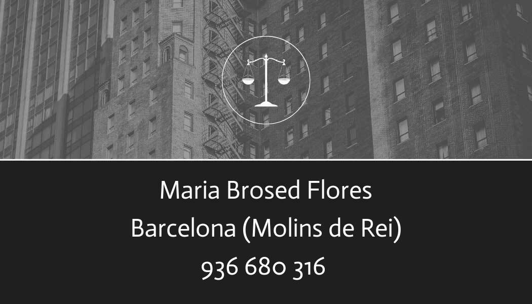 abogado Maria Brosed Flores en Molins de Rei