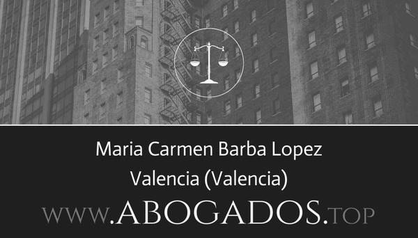 abogado Maria Carmen Barba Lopez en Valencia