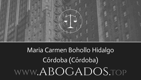 abogado Maria Carmen Bohollo Hidalgo en Córdoba