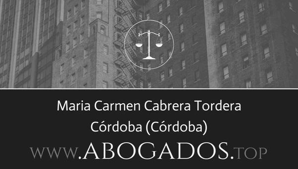 abogado Maria Carmen Cabrera Tordera en Córdoba