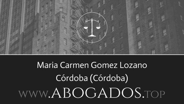 abogado Maria Carmen Gomez Lozano en Córdoba