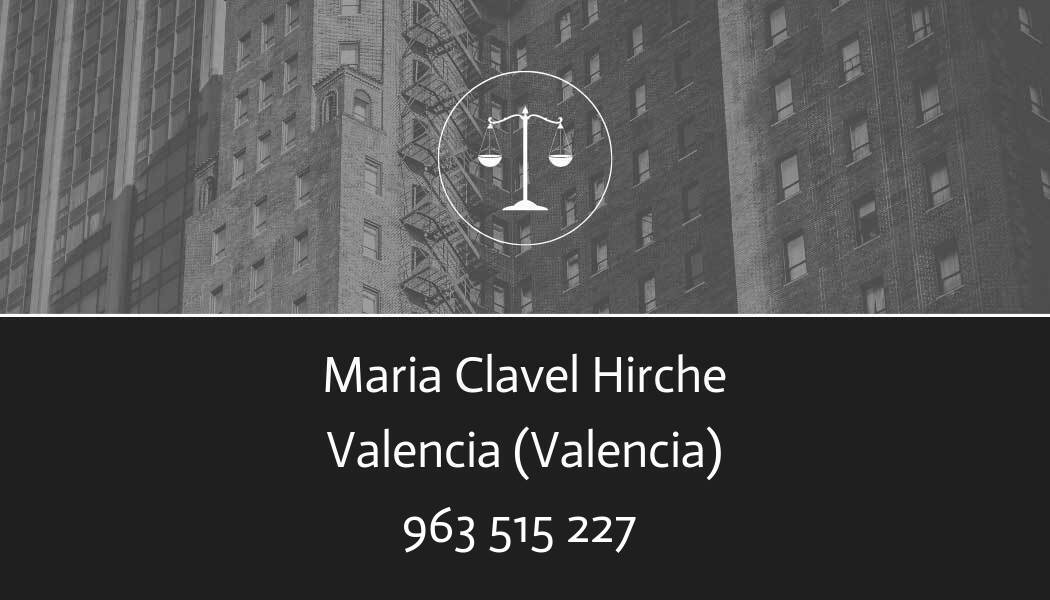 abogado Maria Clavel Hirche en Valencia