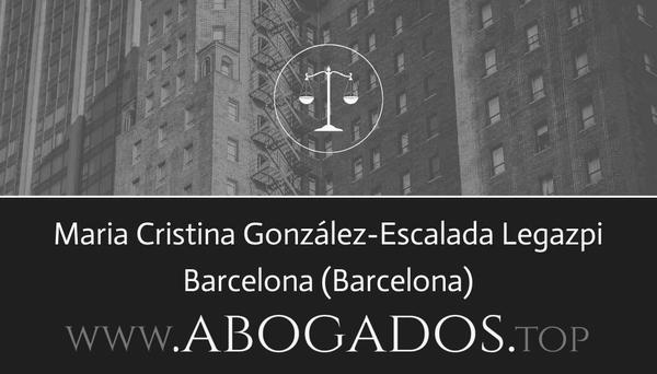 abogado Maria Cristina González-Escalada Legazpi en Barcelona