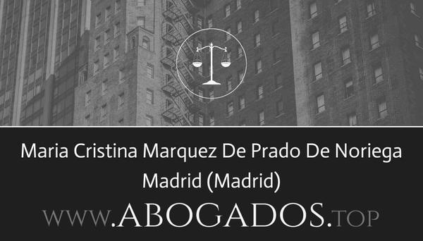 abogado Maria Cristina Marquez De Prado De Noriega en Madrid