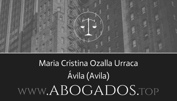 abogado Maria Cristina Ozalla Urraca en Avila