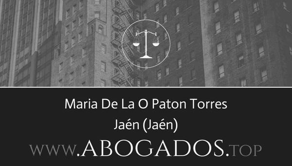 abogado Maria De La O Paton Torres en Jaén