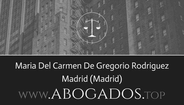 abogado Maria Del Carmen De Gregorio Rodriguez en Madrid