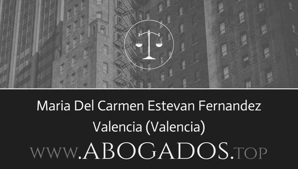 abogado Maria Del Carmen Estevan Fernandez en Valencia
