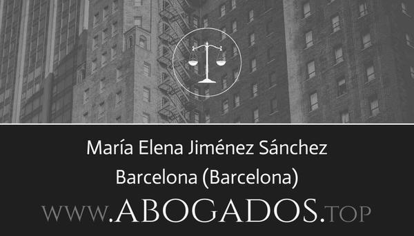 abogado María Elena Jiménez Sánchez en Barcelona