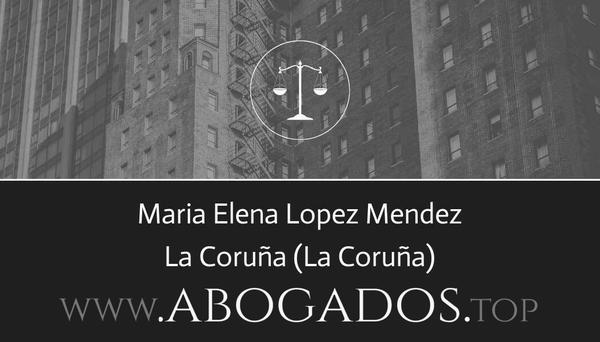 abogado Maria Elena Lopez Mendez en La Coruña