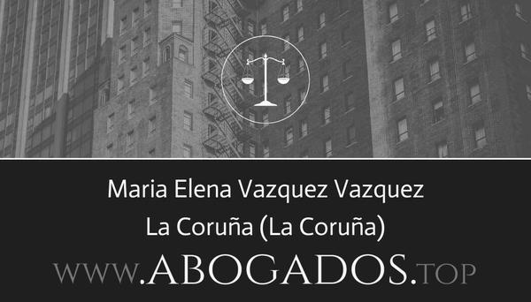 abogado Maria Elena Vazquez Vazquez en La Coruña