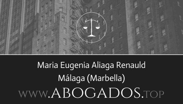 abogado Maria Eugenia Aliaga Renauld en Marbella