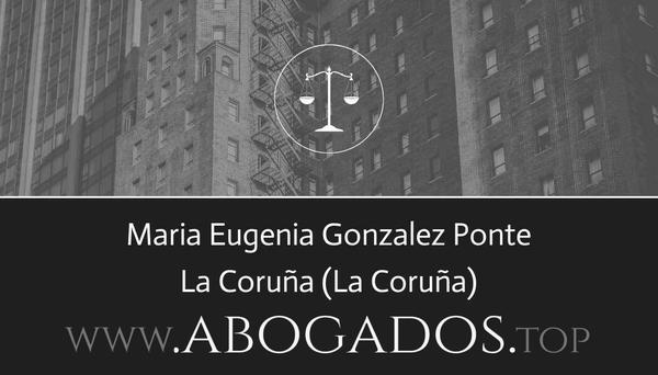 abogado Maria Eugenia Gonzalez Ponte en La Coruña