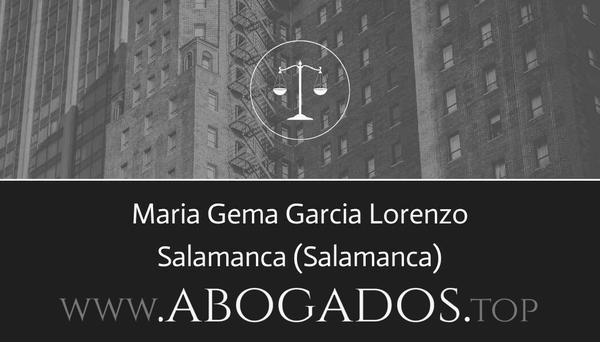 abogado Maria Gema Garcia Lorenzo en Salamanca