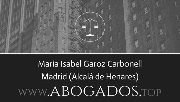 abogado Maria Isabel Garoz Carbonell en Alcalá de Henares