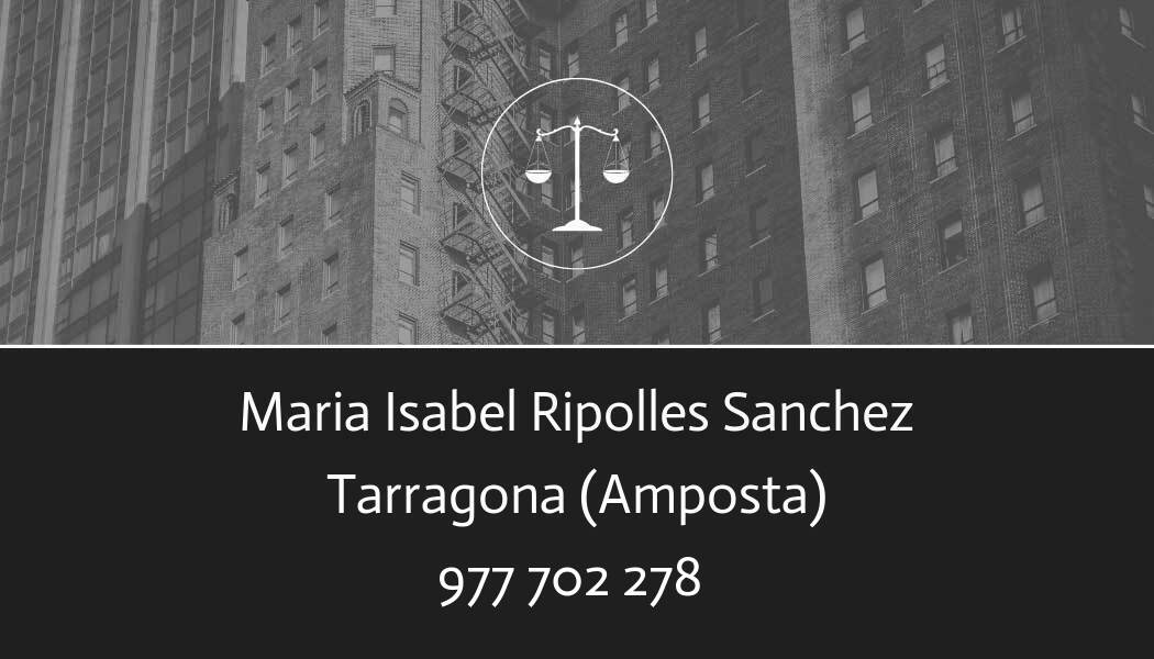 abogado Maria Isabel Ripolles Sanchez en Amposta