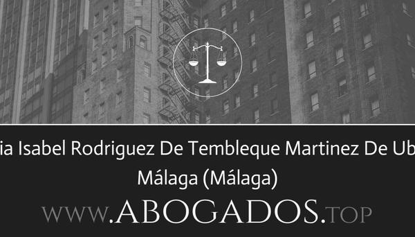 abogado Maria Isabel Rodriguez De Tembleque Martinez De Ubago en Málaga