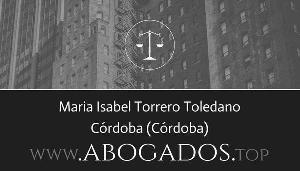 abogado Maria Isabel Torrero Toledano en Córdoba