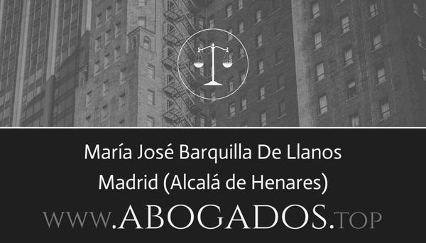 abogado María José Barquilla De Llanos en Alcalá de Henares